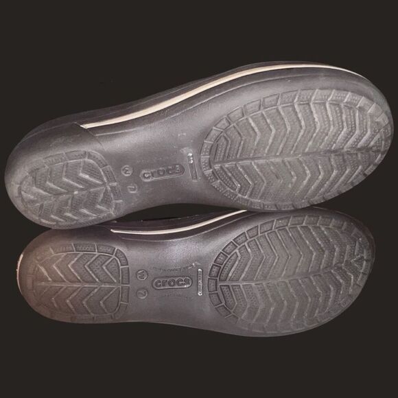 Crocs Women's Crocband Flats Mary Jane Slip On Croclite Brown Size 7 - Picture 5 of 7